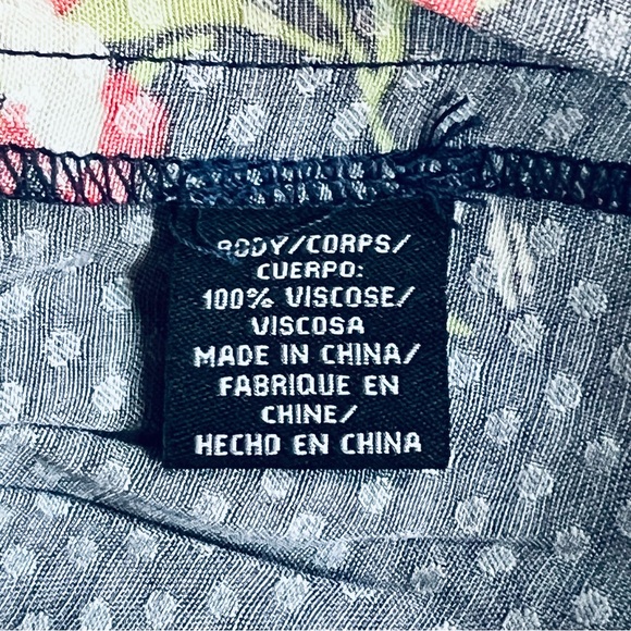 Jill Stuart Women’s NEW Sz XS Red Blue Floral Flutter Sleeve Tiered Ruffle Dress - Picture 9 of 9